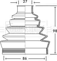 Borg & Beck BCB2304 - Маншон, полуоска vvparts.bg