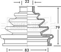 Borg & Beck BCB2301 - Маншон, полуоска vvparts.bg