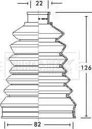 Borg & Beck BCB2319 - Маншон, полуоска vvparts.bg