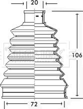 Borg & Beck BCB2317 - Маншон, полуоска vvparts.bg