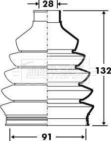 Borg & Beck BCB2386 - Маншон, полуоска vvparts.bg