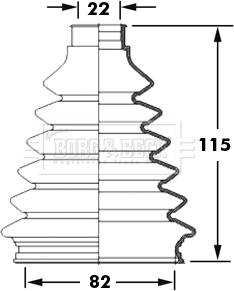 Borg & Beck BCB2381 - Маншон, полуоска vvparts.bg