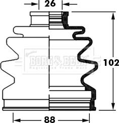 Borg & Beck BCB2388 - Маншон, полуоска vvparts.bg