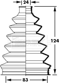 Borg & Beck BCB2383 - Маншон, полуоска vvparts.bg