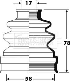 Borg & Beck BCB2382 - Маншон, полуоска vvparts.bg