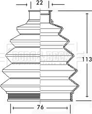 Borg & Beck BCB2335 - Маншон, полуоска vvparts.bg