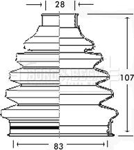 Borg & Beck BCB2330 - Маншон, полуоска vvparts.bg