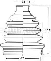 Borg & Beck BCB2331 - Маншон, полуоска vvparts.bg