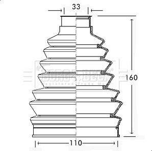 Borg & Beck BCB2324 - Маншон, полуоска vvparts.bg