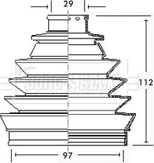 Borg & Beck BCB2321 - Маншон, полуоска vvparts.bg