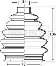 Borg & Beck BCB2328 - Маншон, полуоска vvparts.bg