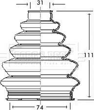 Borg & Beck BCB2327 - Маншон, полуоска vvparts.bg