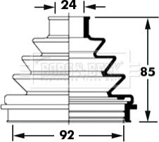 Borg & Beck BCB2373 - Маншон, полуоска vvparts.bg