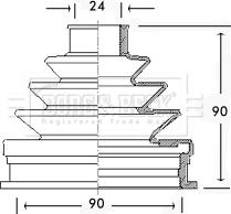 Borg & Beck BCB2240 - Маншон, полуоска vvparts.bg