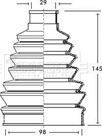 Borg & Beck BCB2284R - Маншон, полуоска vvparts.bg