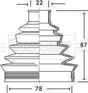 Borg & Beck BCB2285 - Маншон, полуоска vvparts.bg