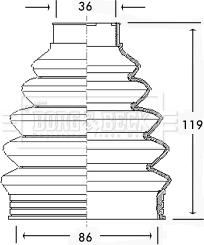 Borg & Beck BCB2280 - Маншон, полуоска vvparts.bg