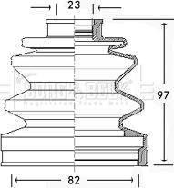 Borg & Beck BCB2288 - Маншон, полуоска vvparts.bg