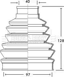 Borg & Beck BCB2282 - Маншон, полуоска vvparts.bg