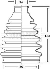 Borg & Beck BCB2224 - Маншон, полуоска vvparts.bg