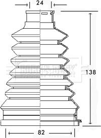 Borg & Beck BCB2226 - Маншон, полуоска vvparts.bg