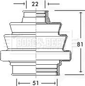 Borg & Beck BCB2270 - Маншон, полуоска vvparts.bg