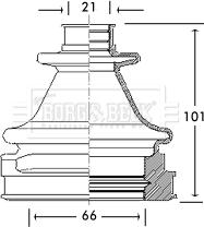 Borg & Beck BCB2769 - Маншон, полуоска vvparts.bg