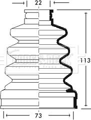 Borg & Beck BCB2709 - Маншон, полуоска vvparts.bg