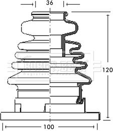 Borg & Beck BCB2714 - Маншон, полуоска vvparts.bg