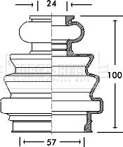 Borg & Beck BCB2718 - Маншон, полуоска vvparts.bg