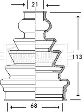 Borg & Beck BCB2789 - Маншон, полуоска vvparts.bg