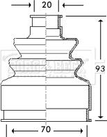 Borg & Beck BCB2783 - Маншон, полуоска vvparts.bg