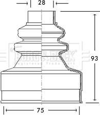 Borg & Beck BCB2738 - Маншон, полуоска vvparts.bg