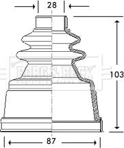 Borg & Beck BCB2775 - Маншон, полуоска vvparts.bg