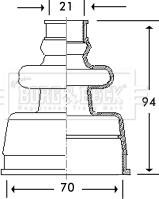 Borg & Beck BCB2776 - Маншон, полуоска vvparts.bg