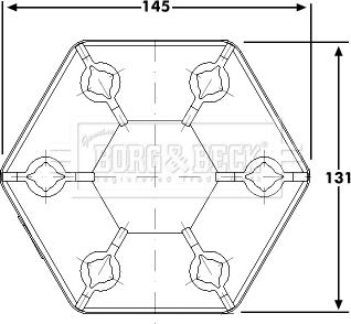 Borg & Beck BDC102 - Шарнирно съединение, карданен вал vvparts.bg