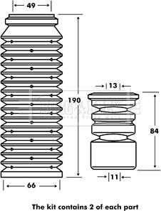 Borg & Beck BPK7090 - Прахозащитен комплект, амортисьор vvparts.bg