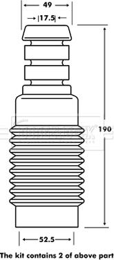 Borg & Beck BPK7069 - Ударен тампон, окачване (ресьори) vvparts.bg