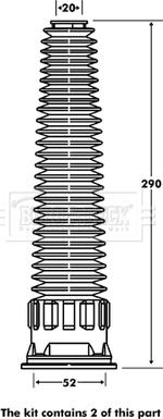 Borg & Beck BPK7070 - Предпазна капачка / маншон, амортисьор vvparts.bg