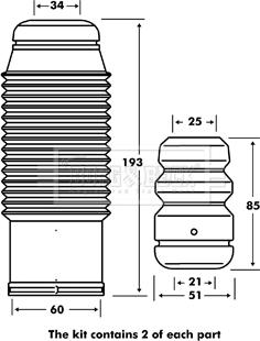 Borg & Beck BPK7111 - Прахозащитен комплект, амортисьор vvparts.bg