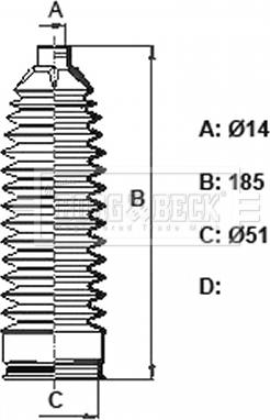 Borg & Beck BSG3445 - Комплект маншон, кормилно управление vvparts.bg