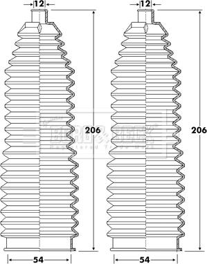 Borg & Beck BSG3404 - Комплект маншон, кормилно управление vvparts.bg