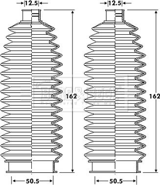 Borg & Beck BSG3410 - Комплект маншон, кормилно управление vvparts.bg
