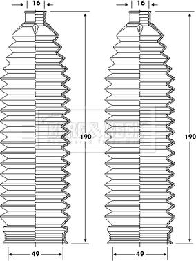 Borg & Beck BSG3421 - Комплект маншон, кормилно управление vvparts.bg