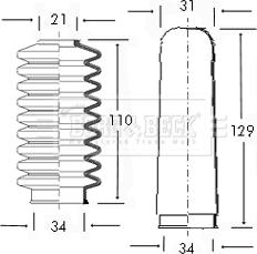 Borg & Beck BSG3005 - Комплект маншон, кормилно управление vvparts.bg