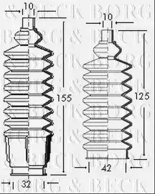 Borg & Beck BSG3033 - Комплект маншон, кормилно управление vvparts.bg