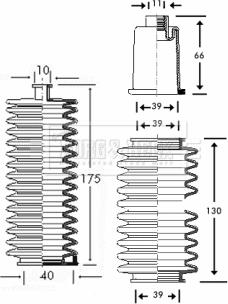 Borg & Beck BSG3162 - Комплект маншон, кормилно управление vvparts.bg