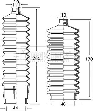 Borg & Beck BSG3129 - Комплект маншон, кормилно управление vvparts.bg