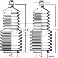 Borg & Beck BSG3174 - Комплект маншон, кормилно управление vvparts.bg