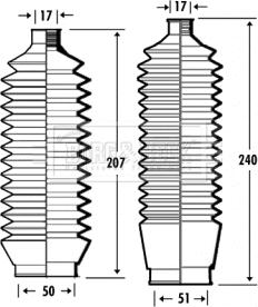 Borg & Beck BSG3343 - Комплект маншон, кормилно управление vvparts.bg